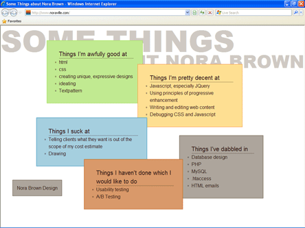 Noraville.com looks a little better in IE8