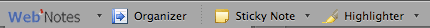 The WebNotes toolbar