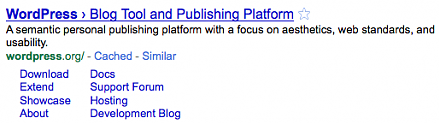 Google sitelinks