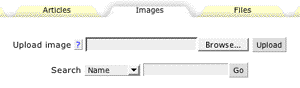 The upload image field