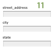 Address information for events