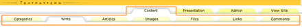 Navigation tabs