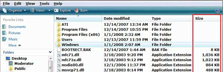 Windows Vista Explorer