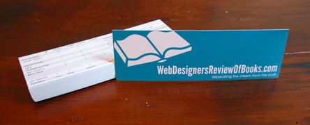 Bookmarks advertising WebDesignersReviewOfBooks.com