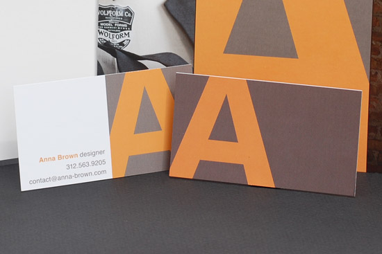 Business card for Anna Brown