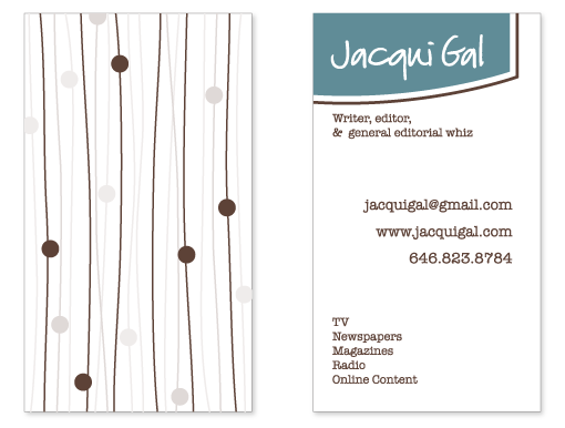 Jacqui Gal business card design