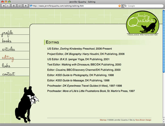 Jennifer Quasha content page