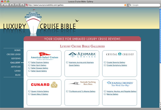 Luxury Cruise Bible galleries page