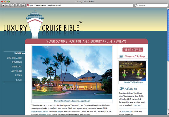Luxury Cruise Bible homepage
